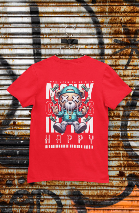 Tshirt Koszulka Bawełna Money Comes In, Im Happy / 190 g/m²