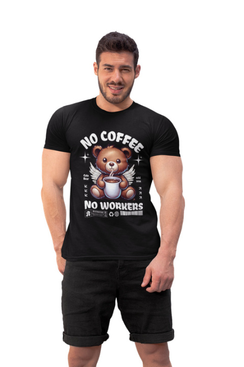 Tshirt Koszulka Bawełna no coffee no workers / 190 g/m²